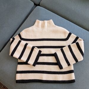 & Other Stories Striped Mockneck Sweater Wool Cotton